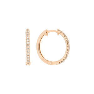 Arracadas de oro rosa con diamantes