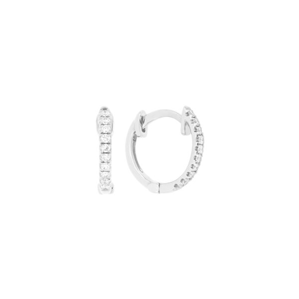 Arracadas de oro blanco con diamantes