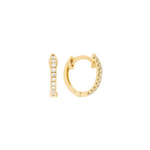 Arracadas de oro amarillo con diamantes