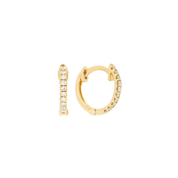 Arracadas de oro amarillo con diamantes