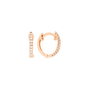 Arracadas de oro rosa con diamantes