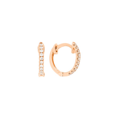 Arracadas de oro rosa con diamantes