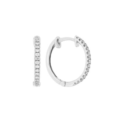 Arracadas de oro blanco con diamantes