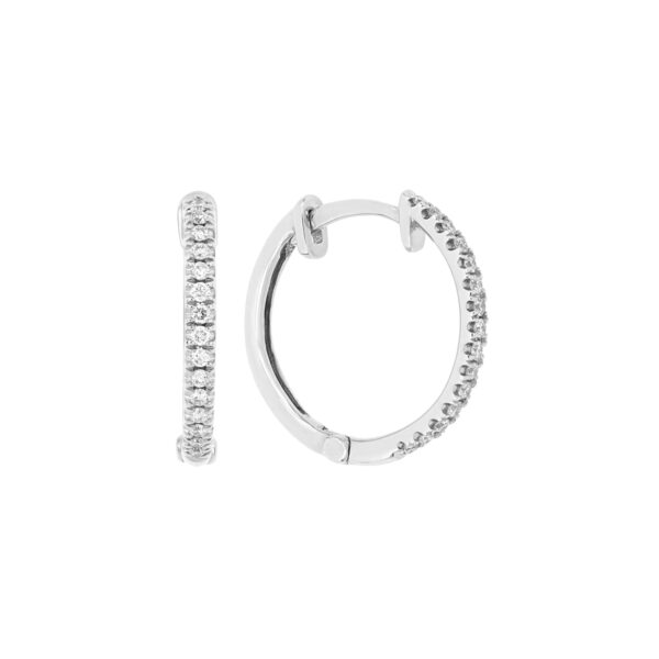 Arracadas de oro blanco con diamantes