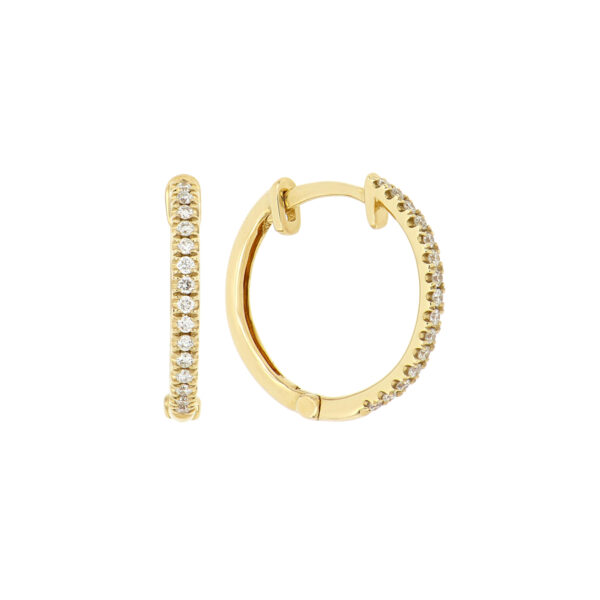 Arracadas de oro amarillo con diamantes