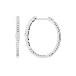 Arracadas de oro blanco con diamantes