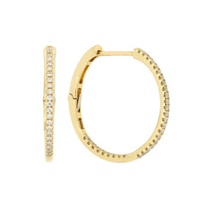 Arracadas de oro amarillo con diamantes
