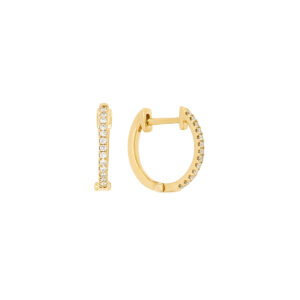 Arracadas de oro amarillo con diamantes