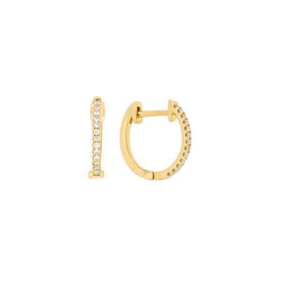 Arracadas de oro amarillo con diamantes