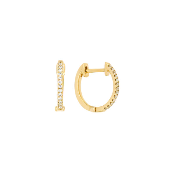 Arracadas de oro amarillo con diamantes