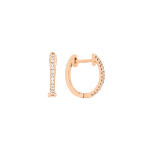 Arracadas de oro rosa con diamantes