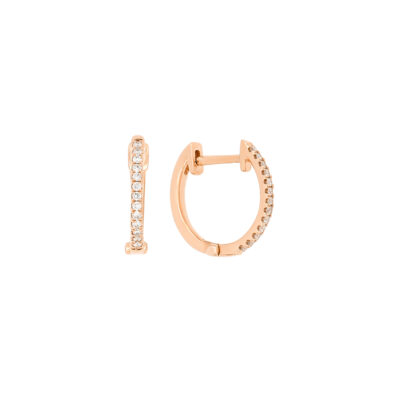 Arracadas de oro rosa con diamantes