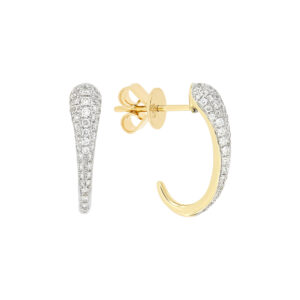 Aretes en oro amarillo con diamantes