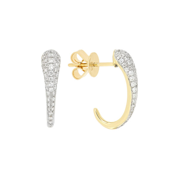Aretes en oro amarillo con diamantes