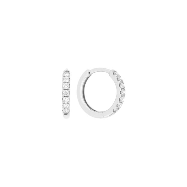 Arracadas de oro blanco con diamantes