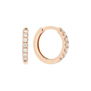Arracadas de oro rosa con diamantes