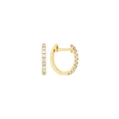 Arracadas de oro amarillo con diamantes