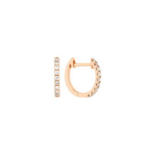 Arracadas de oro rosa con diamantes