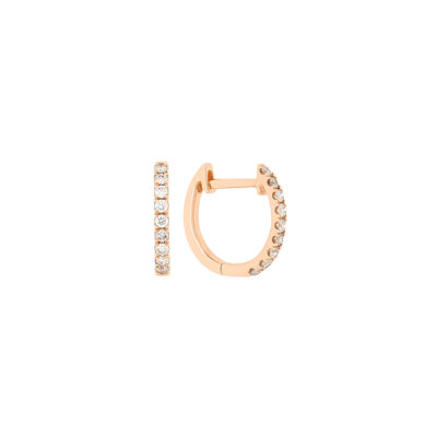 Arracadas de oro rosa con diamantes