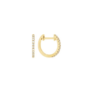 Arracadas de oro amarillo con diamantes