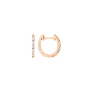 Arracadas de oro rosa con diamantes