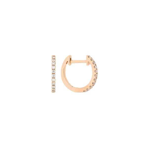 Arracadas de oro rosa con diamantes