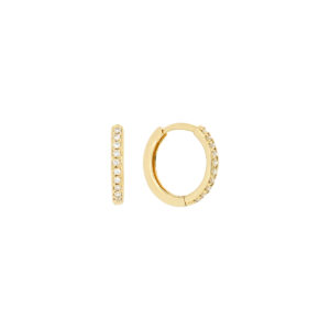 Arracadas de oro amarillo con diamantes