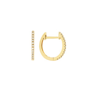 Arracadas de oro amarillo con diamantes
