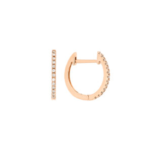 Arracadas de oro rosa con diamantes