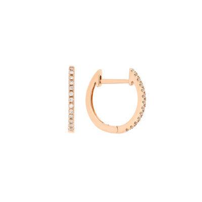 Arracadas de oro rosa con diamantes