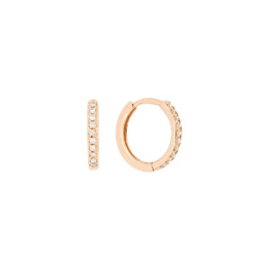 Arracadas de oro rosa con diamantes