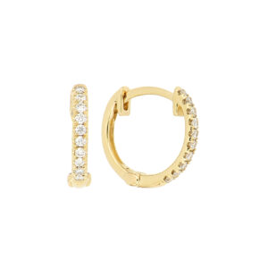 Arracadas de oro amarillo con diamantes