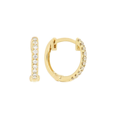 Arracadas de oro amarillo con diamantes