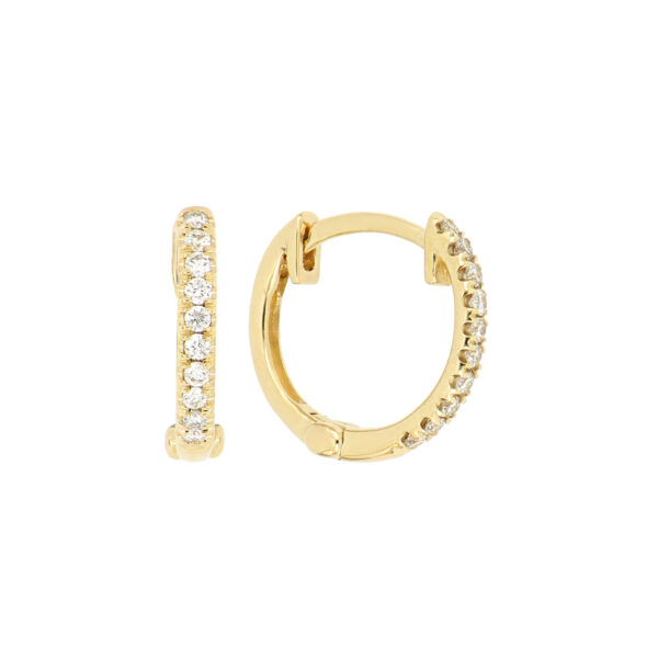 Arracadas de oro amarillo con diamantes