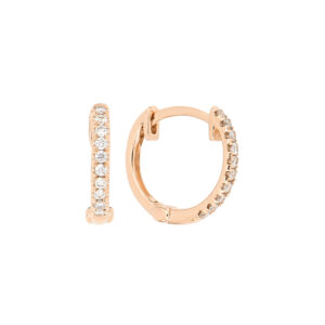 Arracadas de oro rosa con diamantes