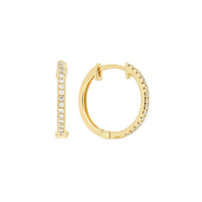 Arracadas de oro amarillo con diamantes