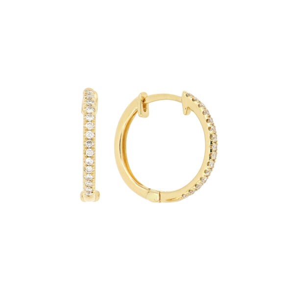 Arracadas de oro amarillo con diamantes