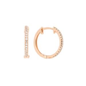 Arracadas de oro rosa con diamantes
