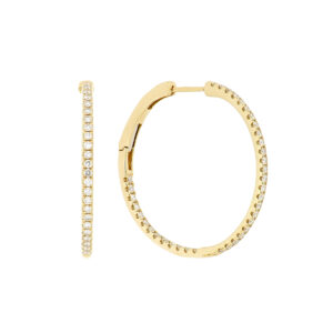 Arracada en oro amarillo con diamantes
