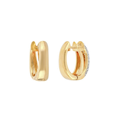 Arracadas en oro amarillo con diamantes - Imagen 2