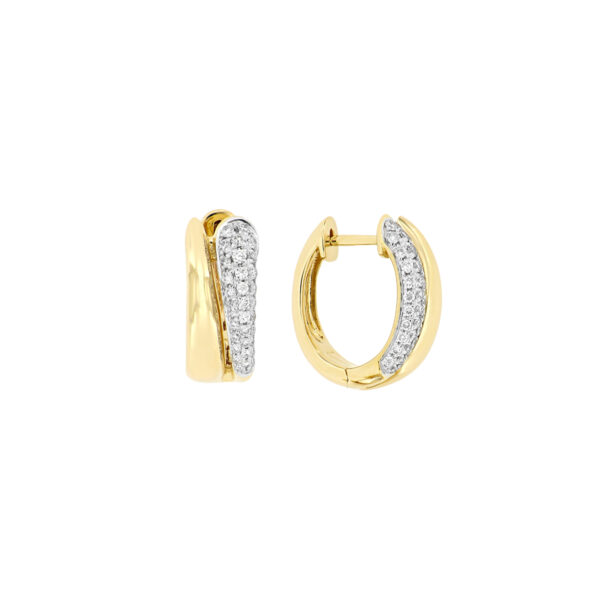 Arracadas en oro amarillo con diamantes