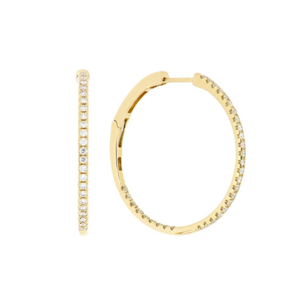 Arracadas en oro amarillo con diamantes