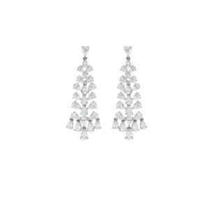 Aretes con Diamantes en Oro Blanco