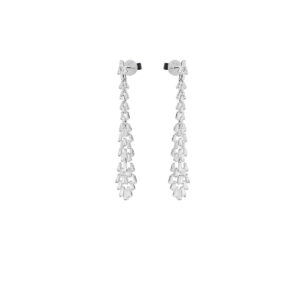 Aretes con Diamantes en Oro Blanco - Imagen 2