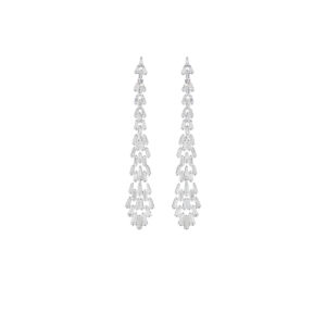Aretes con Diamantes en Oro Blanco