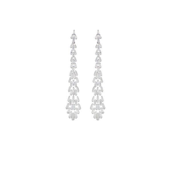 Aretes con Diamantes en Oro Blanco
