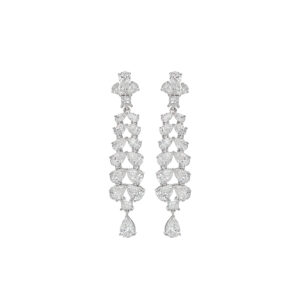 Aretes en Oro Blanco con Diamantes