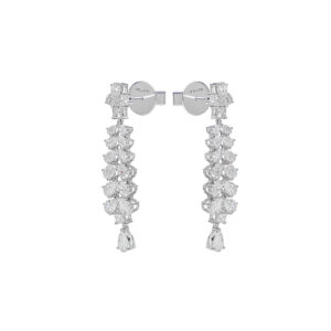 Aretes en Oro Blanco con Diamantes - Imagen 2