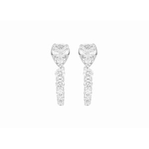 Aretes de Oro Blanco con Diamantes Naturales