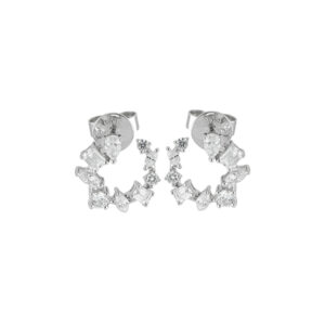 Broqueles de oro blanco con diamantes